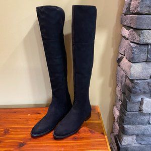 J.Crew Factory Over-The-Knee Boots Microsuede AG056 Black
